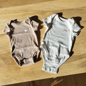 Nike Baby Onesies, Set of 2, Size 0 Newborn to 3 Months